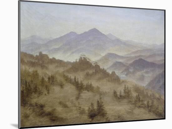 Mountains in Mists Ascending, Ca, 1835-Caspar David Friedrich-Mounted Giclee Print