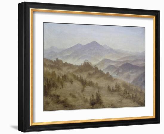 Mountains in Mists Ascending, Ca, 1835-Caspar David Friedrich-Framed Giclee Print