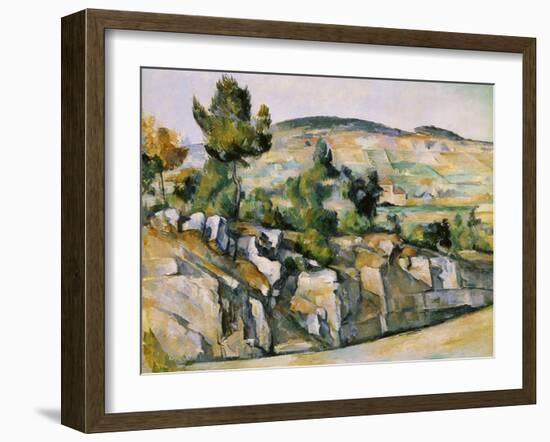 Mountains in Provence-Paul Cézanne-Framed Giclee Print