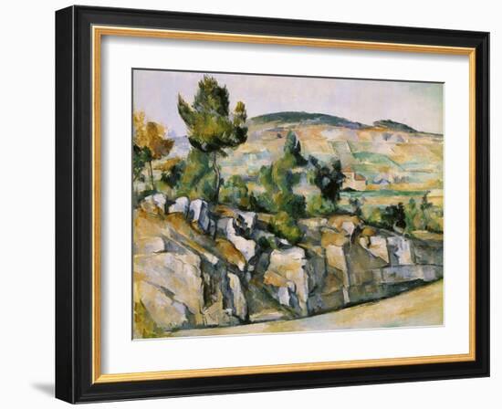 Mountains in Provence-Paul Cézanne-Framed Giclee Print