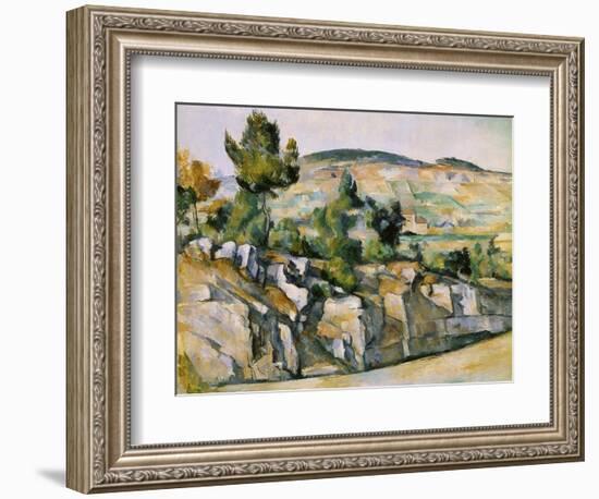 Mountains in Provence-Paul Cézanne-Framed Giclee Print