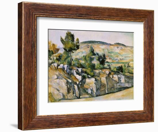 Mountains in Provence-Paul Cézanne-Framed Giclee Print