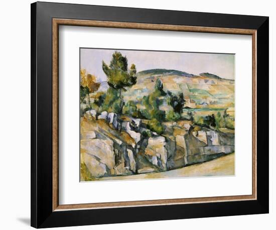 Mountains in Provence-Paul Cézanne-Framed Giclee Print