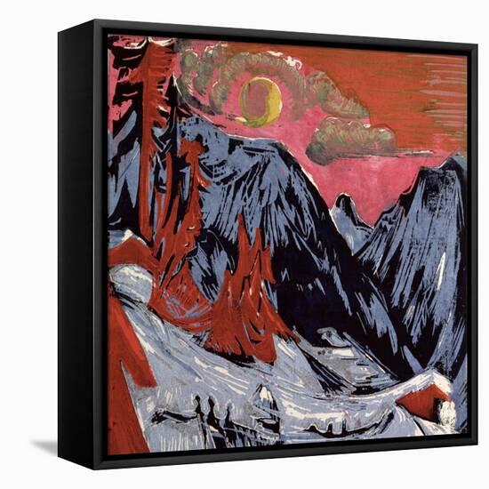Mountains in Winter, 1919-Ernst Ludwig Kirchner-Framed Premier Image Canvas