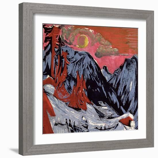 Mountains in Winter, 1919-Ernst Ludwig Kirchner-Framed Giclee Print