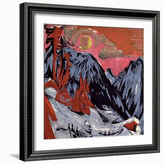 Mountains in Winter, 1919-Ernst Ludwig Kirchner-Framed Giclee Print