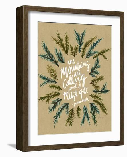 Mountains Kraft White-Cat Coquillette-Framed Giclee Print