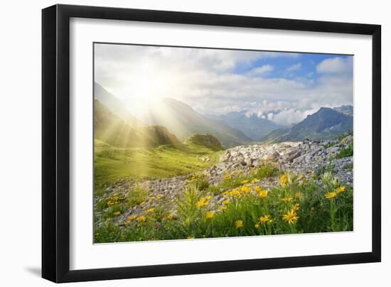 Mountains Landscape in Vorarlberg, Austria-egal-Framed Photographic Print