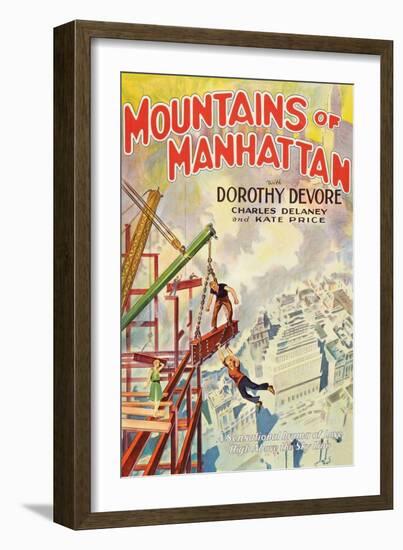 Mountains of Manhattan-null-Framed Premium Giclee Print