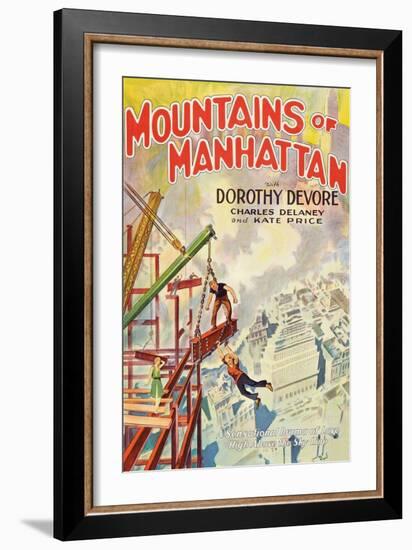 Mountains of Manhattan-null-Framed Premium Giclee Print