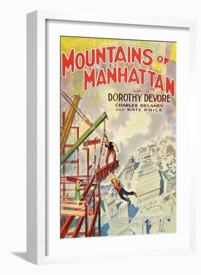 Mountains of Manhattan-null-Framed Premium Giclee Print