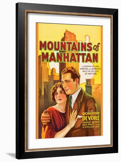 Mountains of Manhattan-null-Framed Art Print