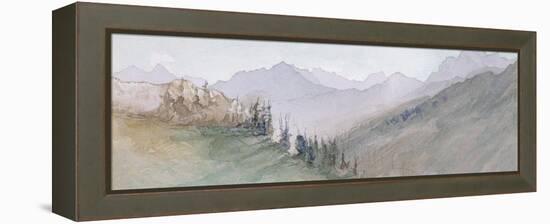 Mountains of Savoy Seen from the Brezon-John Ruskin-Framed Premier Image Canvas
