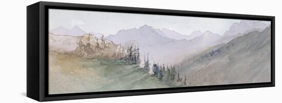 Mountains of Savoy Seen from the Brezon-John Ruskin-Framed Premier Image Canvas