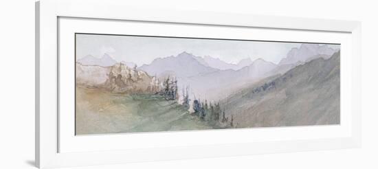 Mountains of Savoy Seen from the Brezon-John Ruskin-Framed Giclee Print