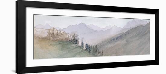 Mountains of Savoy Seen from the Brezon-John Ruskin-Framed Giclee Print