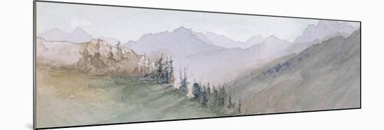 Mountains of Savoy Seen from the Brezon-John Ruskin-Mounted Giclee Print