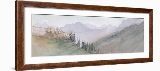 Mountains of Savoy Seen from the Brezon-John Ruskin-Framed Giclee Print