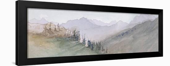 Mountains of Savoy Seen from the Brezon-John Ruskin-Framed Giclee Print