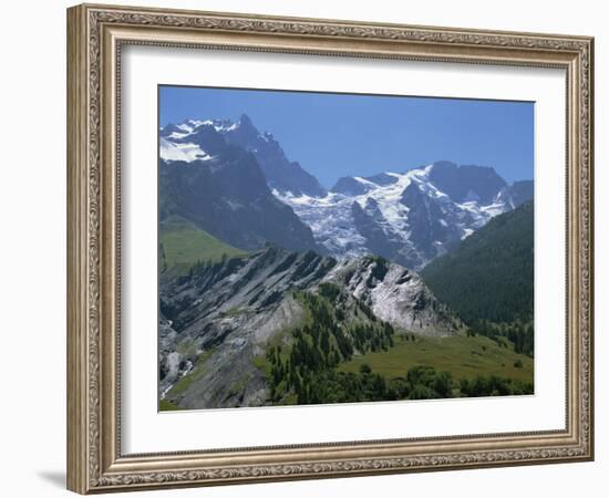 Mountains of the Haute-Alpes, Viewed from the Col De Galibier, 2704M, in the Alps, Provence, France-David Hughes-Framed Photographic Print