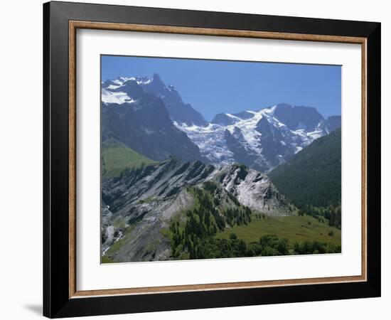 Mountains of the Haute-Alpes, Viewed from the Col De Galibier, 2704M, in the Alps, Provence, France-David Hughes-Framed Photographic Print