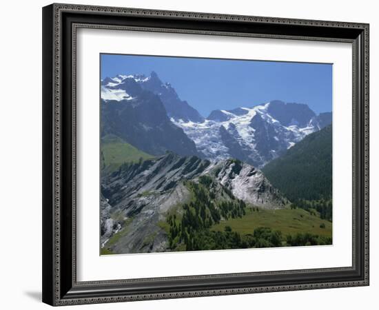 Mountains of the Haute-Alpes, Viewed from the Col De Galibier, 2704M, in the Alps, Provence, France-David Hughes-Framed Photographic Print