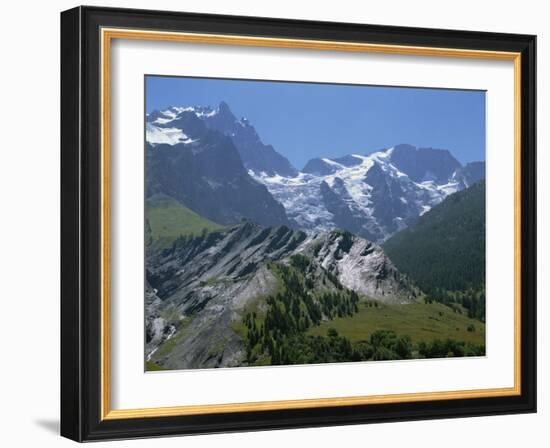 Mountains of the Haute-Alpes, Viewed from the Col De Galibier, 2704M, in the Alps, Provence, France-David Hughes-Framed Photographic Print