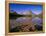 Mountains Reflect into Calm Two Medicine Lake, Glacier National Park, Montana, USA-Chuck Haney-Framed Premier Image Canvas