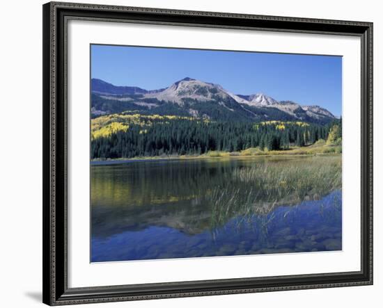 Mountains Reflected in Lost Lake, Crested Butte, Colorado, USA-Cindy Miller Hopkins-Framed Photographic Print