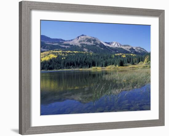 Mountains Reflected in Lost Lake, Crested Butte, Colorado, USA-Cindy Miller Hopkins-Framed Photographic Print