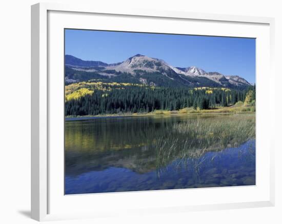 Mountains Reflected in Lost Lake, Crested Butte, Colorado, USA-Cindy Miller Hopkins-Framed Photographic Print