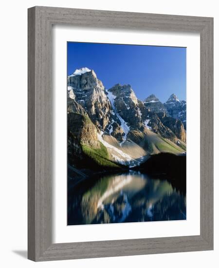 Mountains Reflected In Moraine Lake, Canada-David Nunuk-Framed Photographic Print