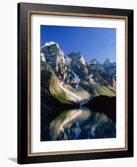 Mountains Reflected In Moraine Lake, Canada-David Nunuk-Framed Photographic Print