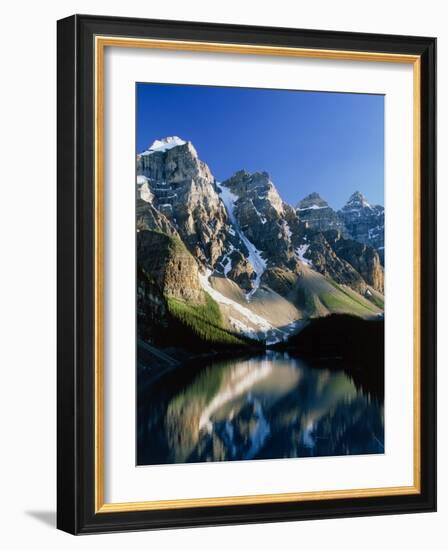 Mountains Reflected In Moraine Lake, Canada-David Nunuk-Framed Photographic Print