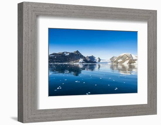 Mountains reflecting in glassy water of Hope Bay, Antarctica, Polar Regions-Michael Runkel-Framed Photographic Print