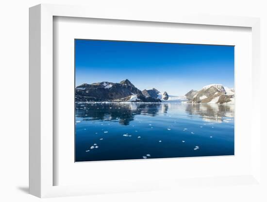 Mountains reflecting in glassy water of Hope Bay, Antarctica, Polar Regions-Michael Runkel-Framed Photographic Print