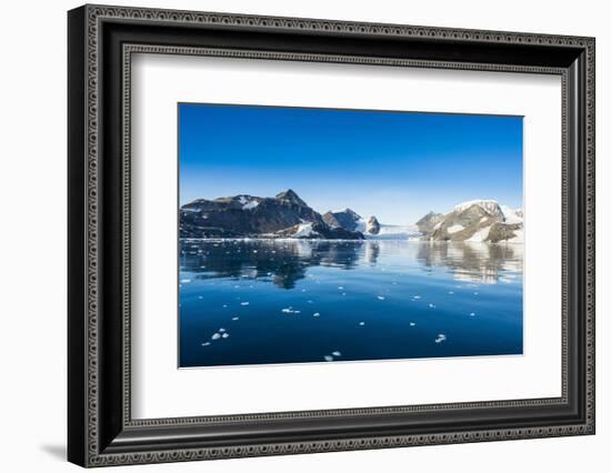 Mountains reflecting in glassy water of Hope Bay, Antarctica, Polar Regions-Michael Runkel-Framed Photographic Print