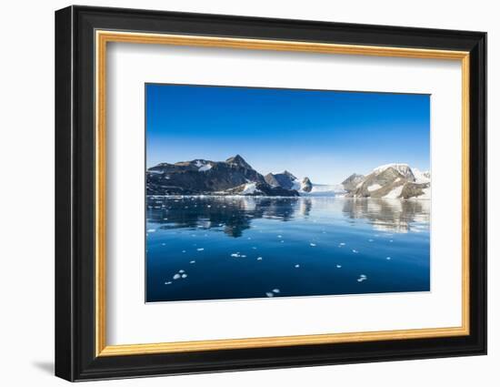 Mountains reflecting in glassy water of Hope Bay, Antarctica, Polar Regions-Michael Runkel-Framed Photographic Print