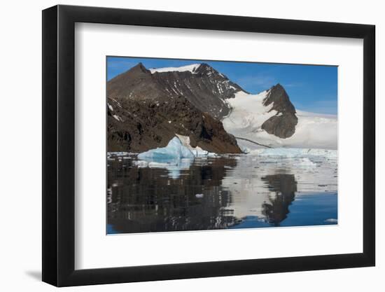 Mountains reflecting in glassy water of Hope Bay, Antarctica, Polar Regions-Michael Runkel-Framed Photographic Print