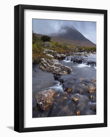 Mountains Shrouded in Low Cloud in An Autumn View of Glen Sannox, Isle of Arran, Scotland, Uk-Jon Gibbs-Framed Photographic Print