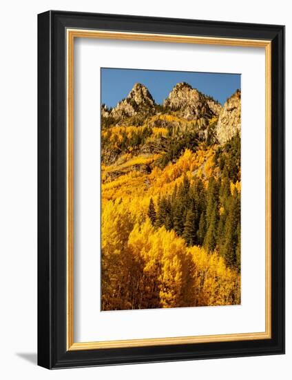 Mountains surrounding the Maroon Bells-Snowmass Wilderness in Aspen, Colorado.-Mallorie Ostrowitz-Framed Photographic Print