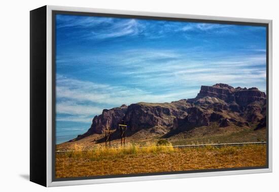 Mountains & Train Tracks Scottsdale Arizona-null-Framed Stretched Canvas