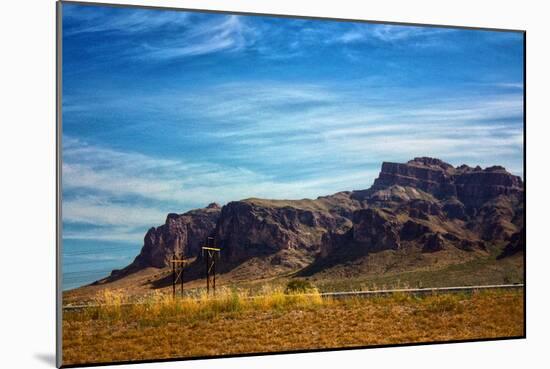 Mountains & Train Tracks Scottsdale Arizona-null-Mounted Photo