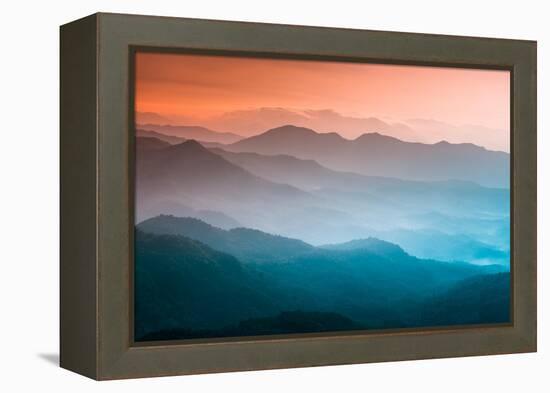 Mountains under Mist in the Morning Amazing Nature Scenery Form Kerala God's Own Country Tourism An-Sarath maroli-Framed Premier Image Canvas