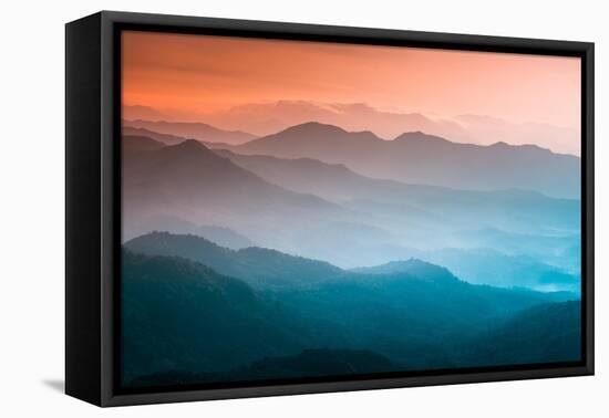 Mountains under Mist in the Morning Amazing Nature Scenery Form Kerala God's Own Country Tourism An-Sarath maroli-Framed Premier Image Canvas