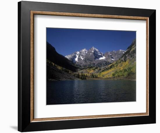 Mountains with Sky and Water, Maroon Bells, CO-Chris Rogers-Framed Photographic Print