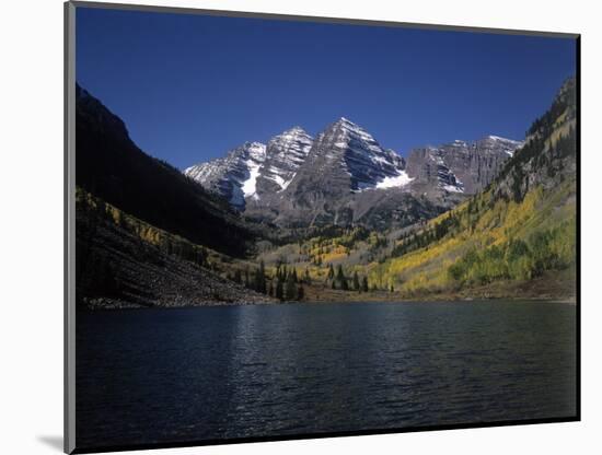 Mountains with Sky and Water, Maroon Bells, CO-Chris Rogers-Mounted Photographic Print