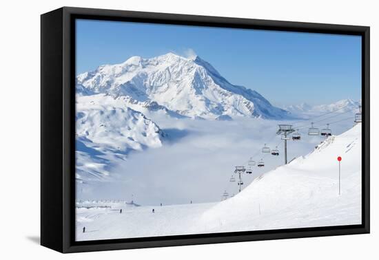 Mountains with Snow in Winter, Val-D'isere, Alps, France-haveseen-Framed Premier Image Canvas