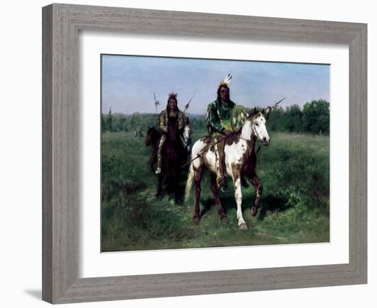 Mounted Indians Carrying Spears-Rosa Bonheur-Framed Giclee Print