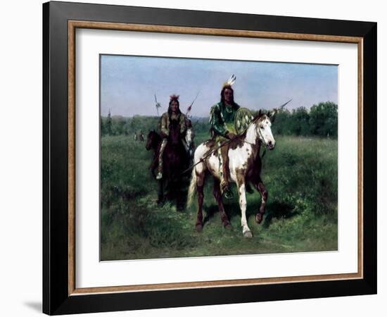 Mounted Indians Carrying Spears-Rosa Bonheur-Framed Giclee Print